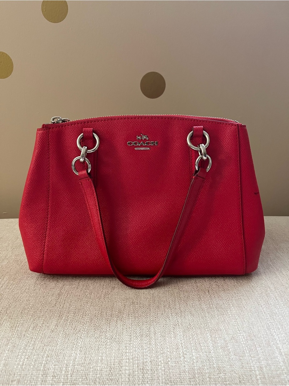 Coach Christie Carryall Satchel - Red Shoulder Bag (or Crossbody)
